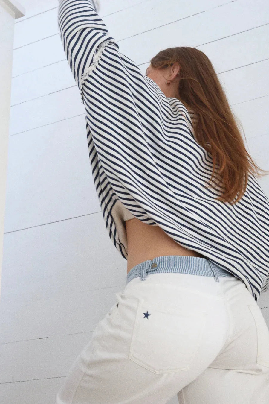 Galia | Jeans blanc ceinture